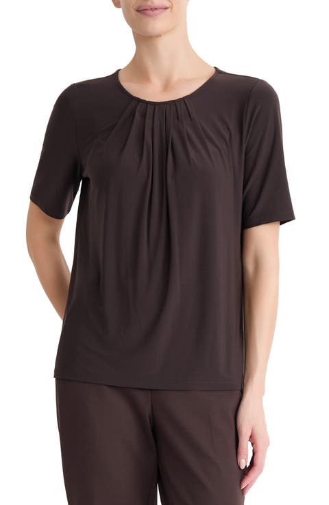 Pleated Neck Top