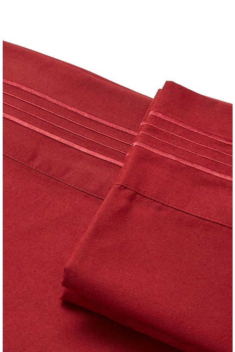 1800 Thread Count Standard Pillowcase - Set of 2, Alternate, color, BURGUNDY