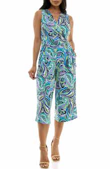 Surplice Culotte Crop Jumpsuit