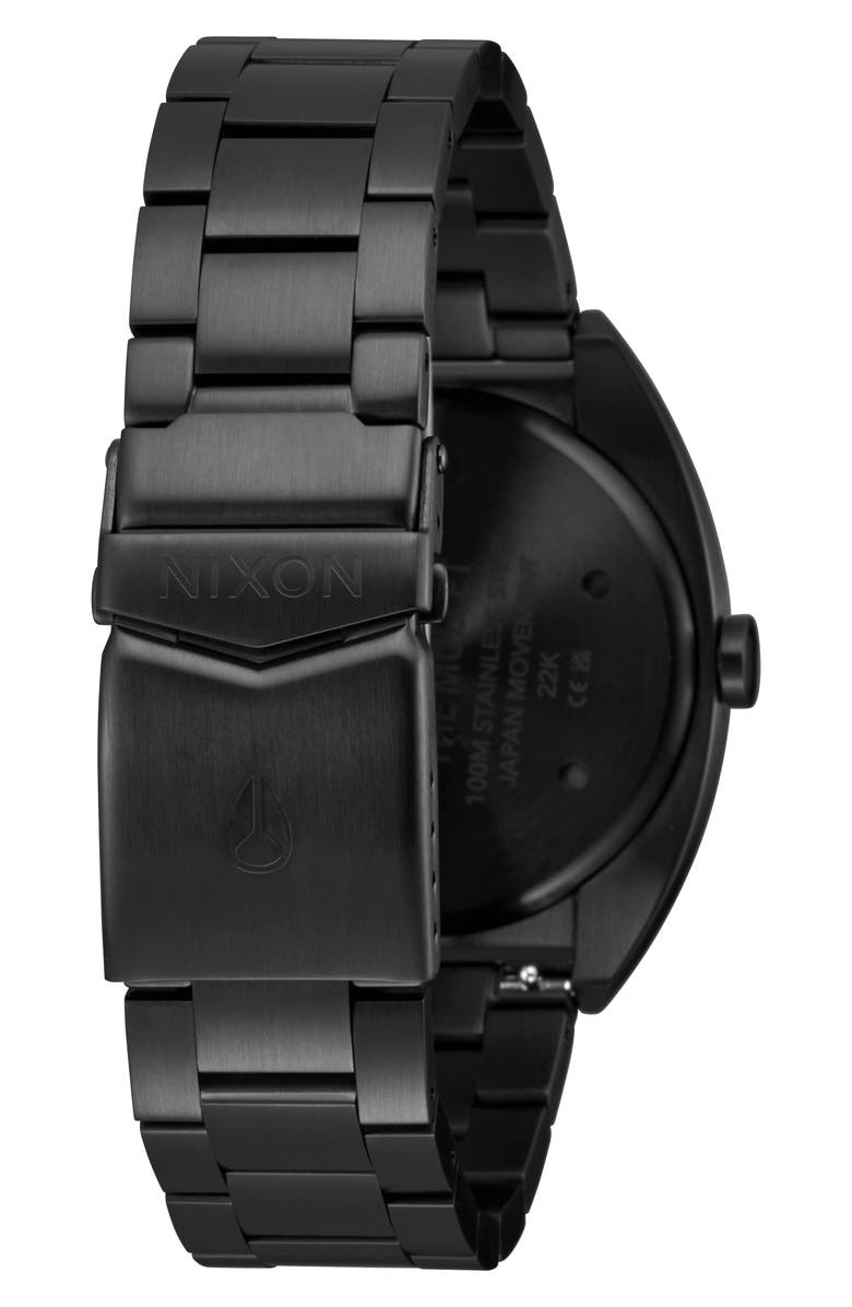 Nixon Mullet Bracelet Watch, 38mm, Alternate, color, Black / Black