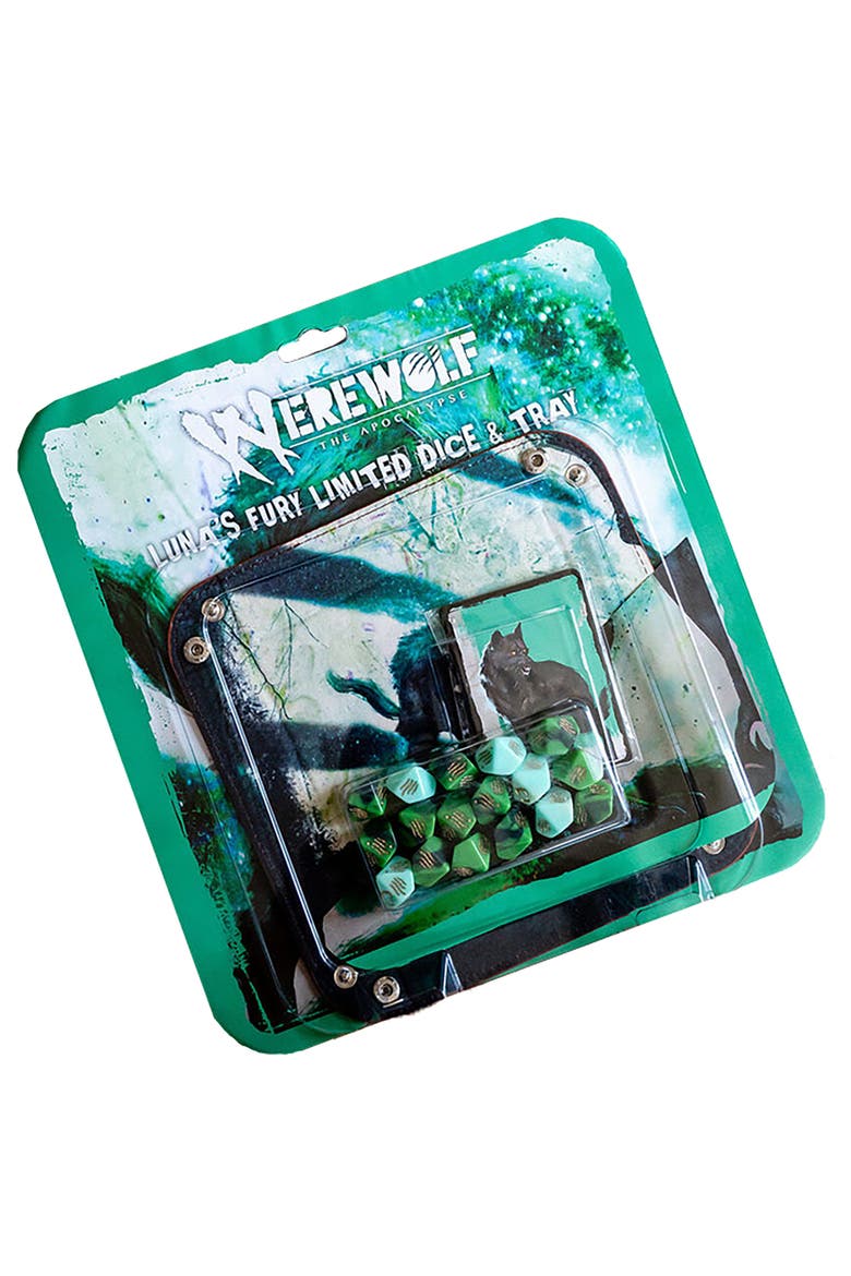 Werewolf The Apocalypse 5Th Edition Luna'S Fury Dice & Tray Pack, 17 Dice Set, Main, color, Multicolored