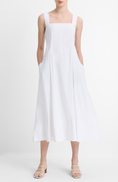 Shop Vince Square Neck Sleeveless Maxi Dress In Optic White