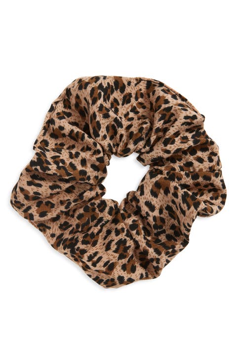 Leopard Print Scrunchie