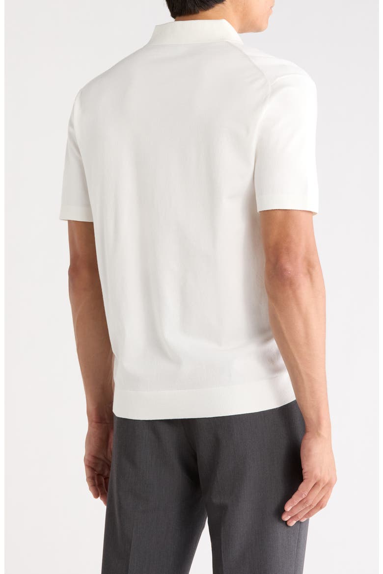 Light Bilen Short Sleeve Sweater Polo, Alternate, color, WHITE