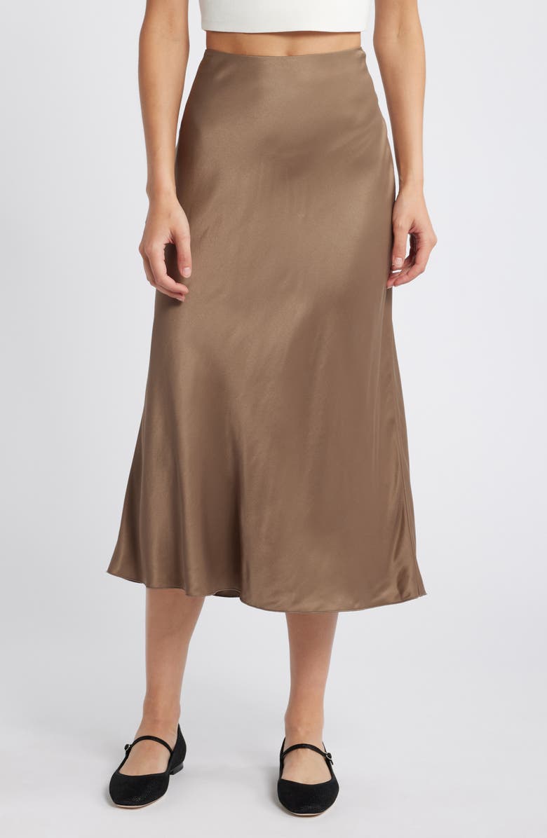 & Other Stories Satin Slip Skirt, Main, color, 
