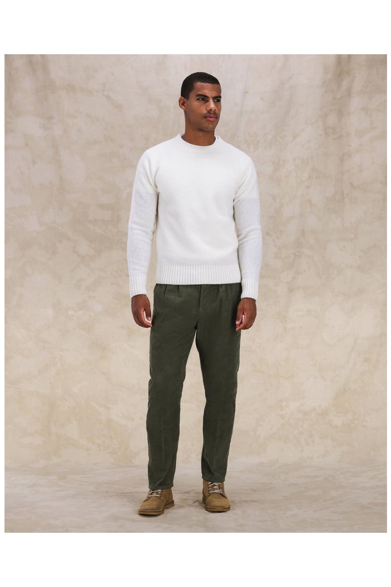 Pences Corduroy Pleated Trousers, Alternate, color, GREEN