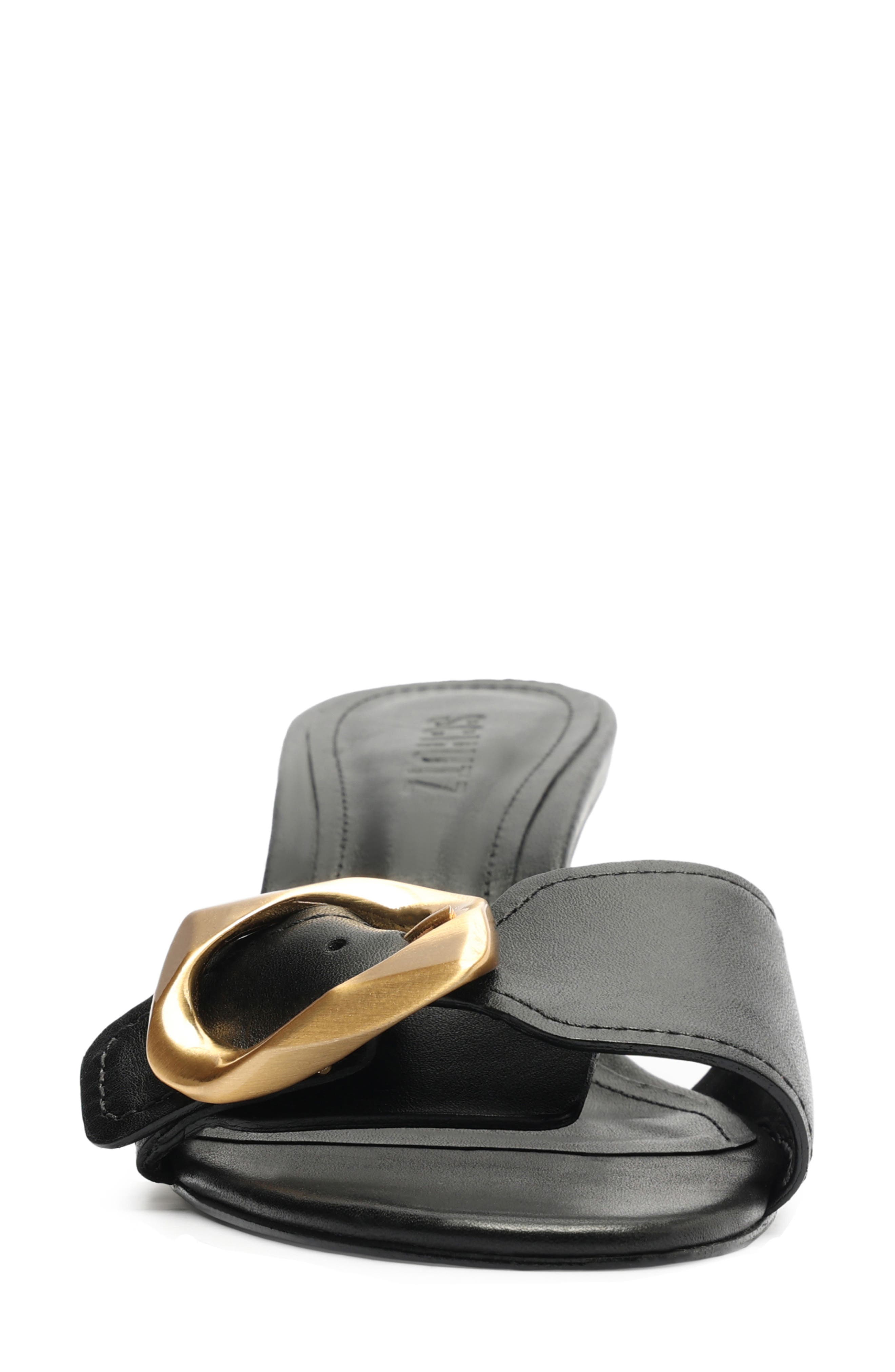 Schutz Olga Buckle Kitten Heel Sandal, Alternate, color, 