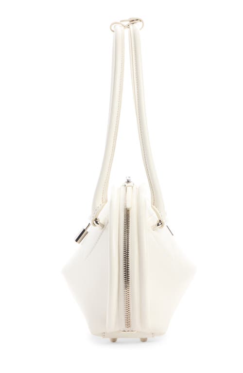 Acne Studios Small Bowlina Leather Shoulder Bag In White
