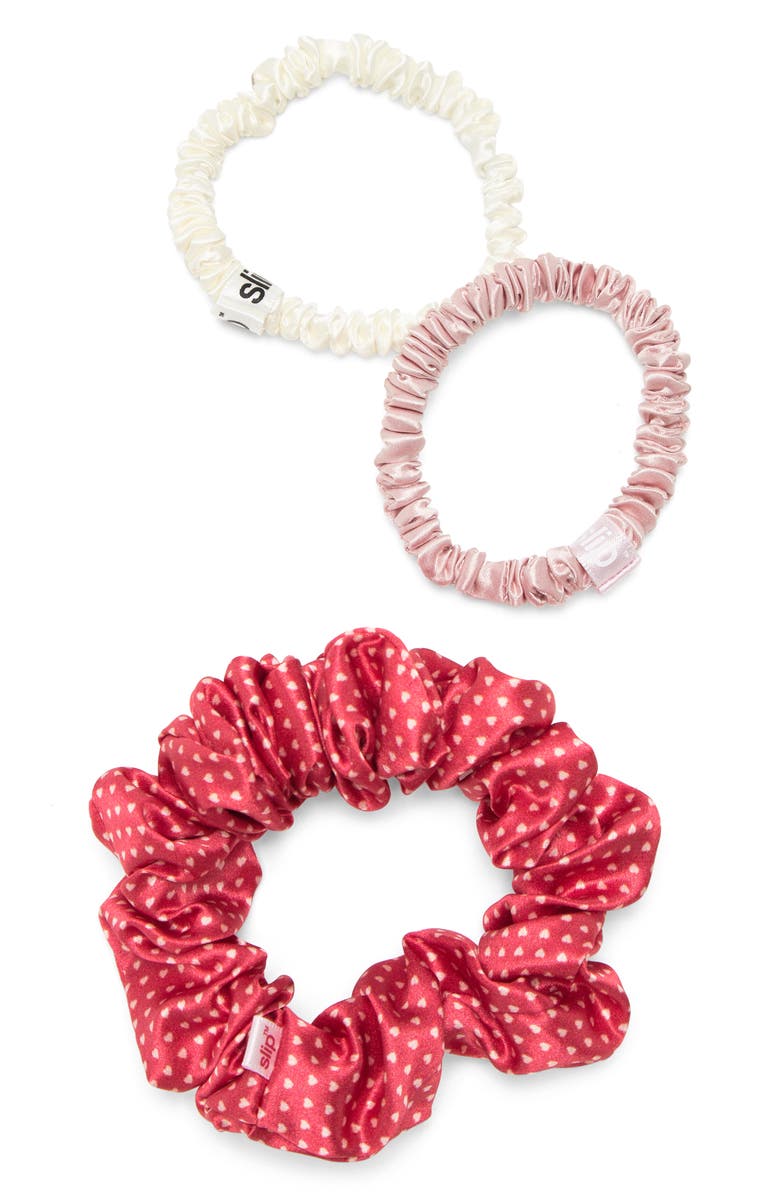 slip Silk Bauble Hair Tie - Set of 3, Main, color,