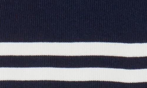 By Design Country Club Sleeveless Mixed Media Maxi Dress In Pitch Navy/white Stripe