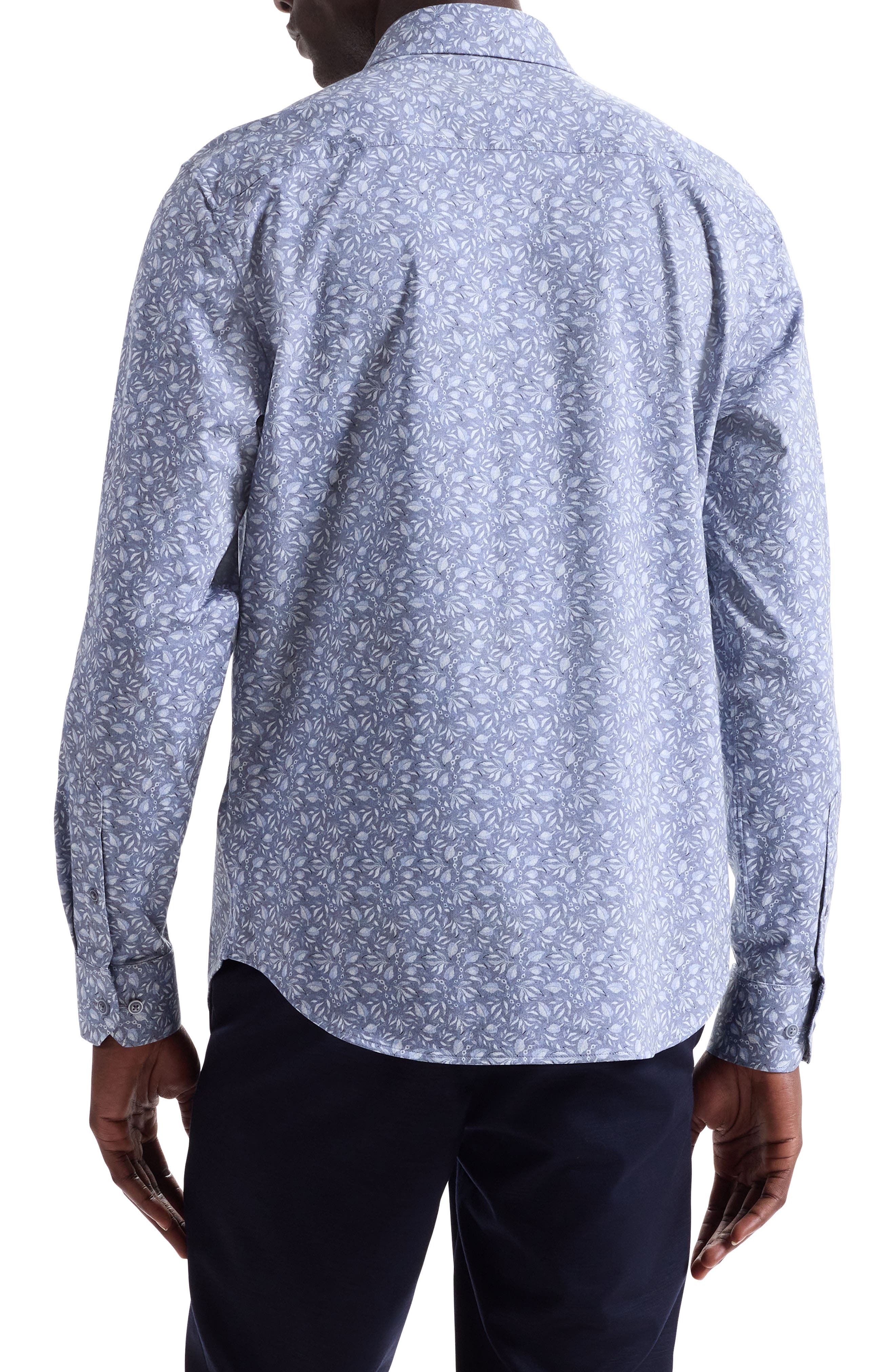 Jimmy OoohCotton Leaf Print Button-Up Shirt - image 2