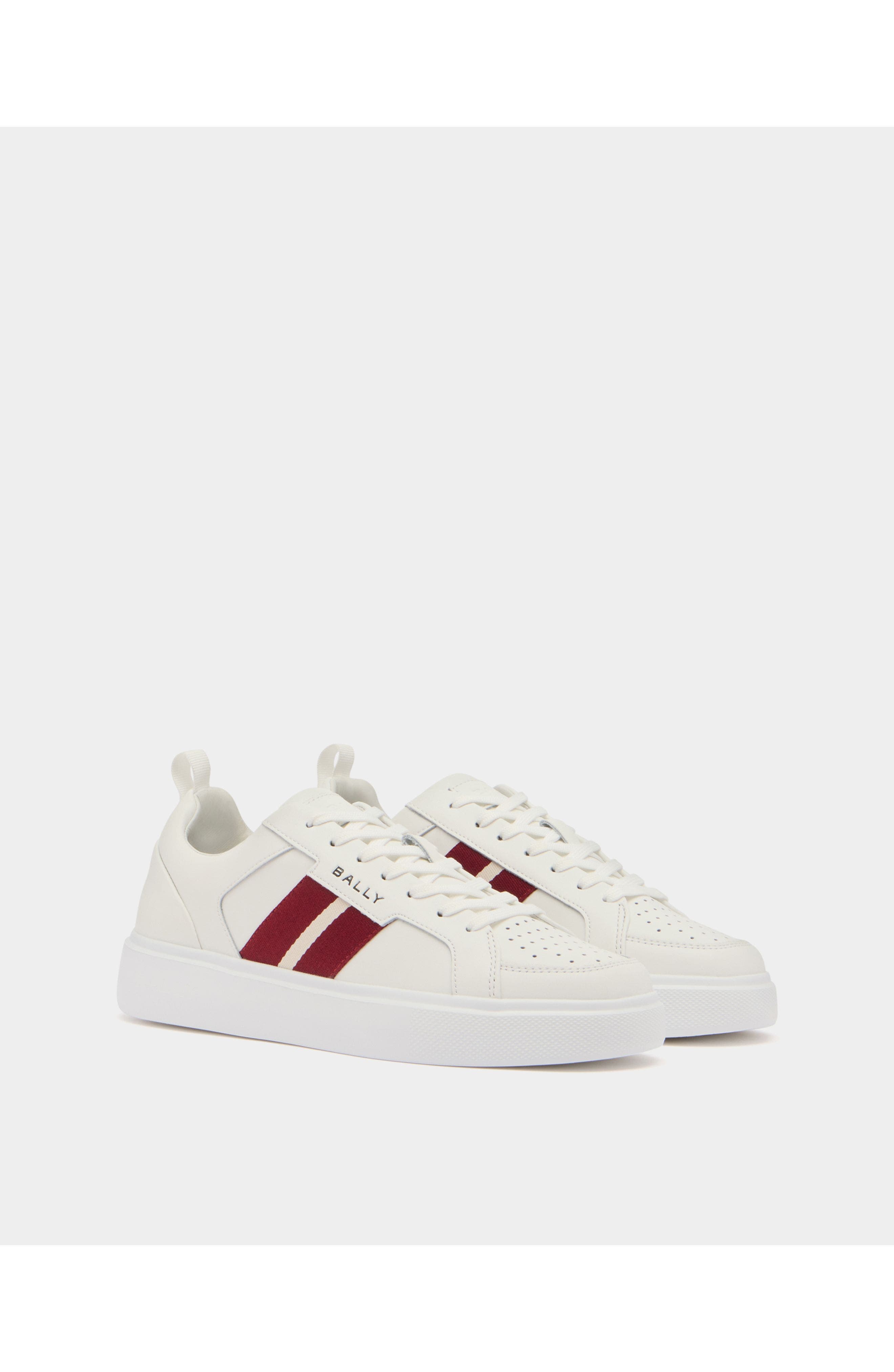 Bally Blayze Sneaker in Calf Leather, Alternate, color, White