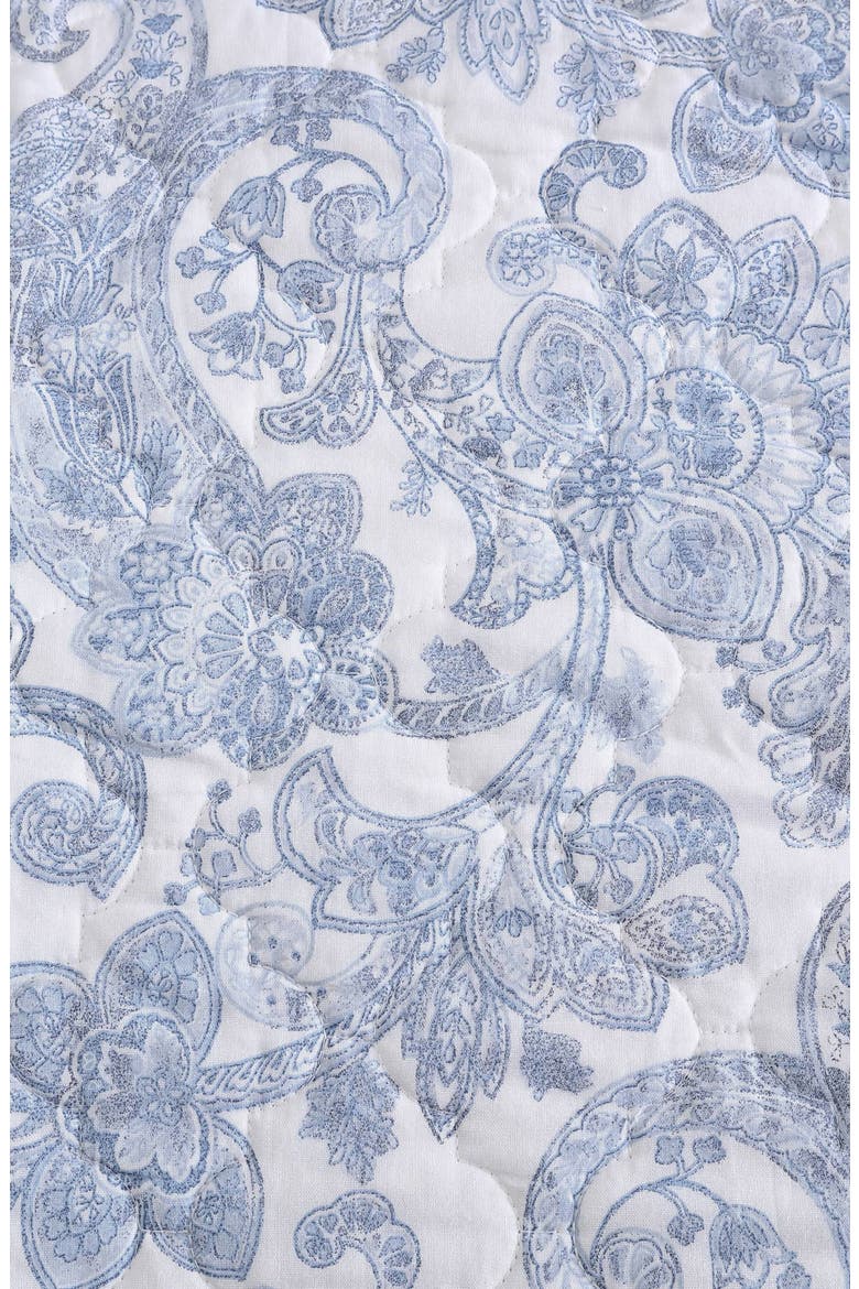 Field of Paisley Reversible Quilt & Sham Set, Alternate, color, BLUE