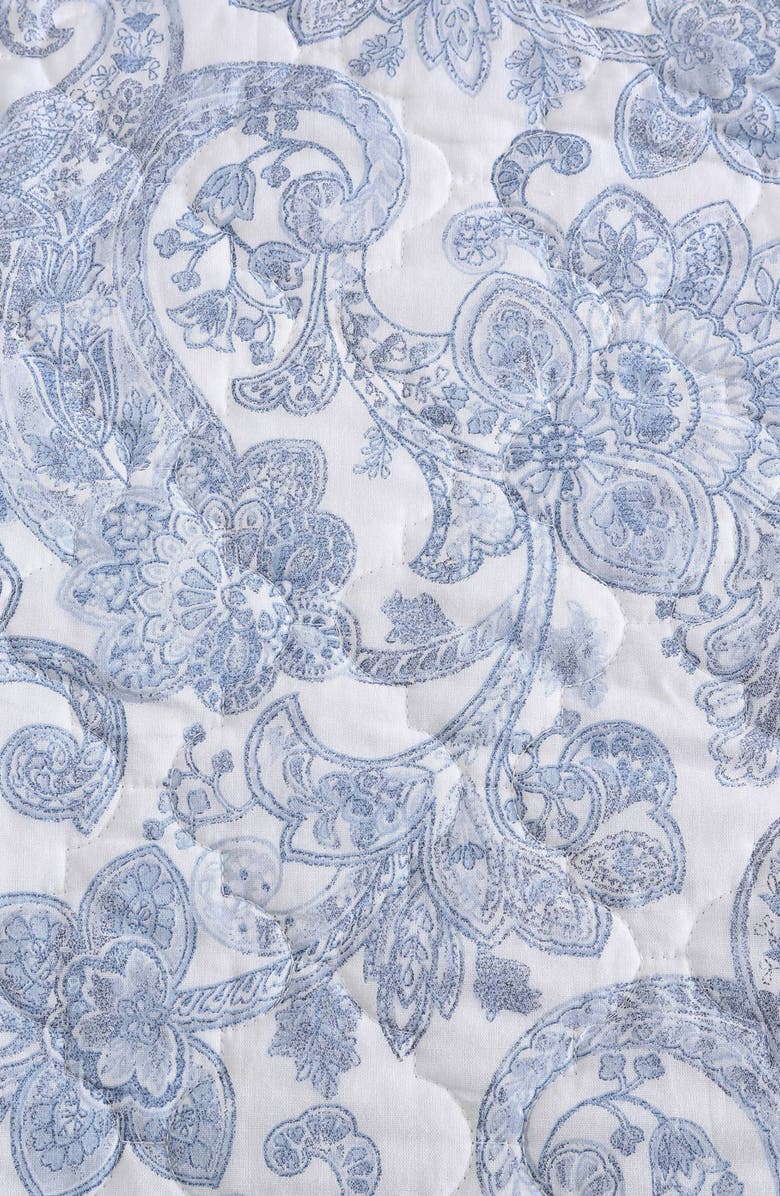 STONE COTTAGE Field of Paisley Reversible Quilt & Sham Set, Alternate, color, Blue