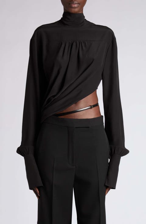 Silk Draped Tux Jumpsuit