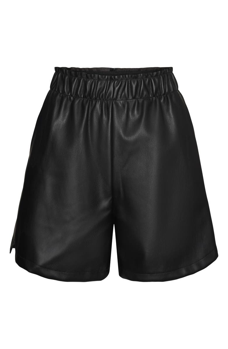 VERO MODA Viola Pull-On Faux Leather Shorts, Main, color, 