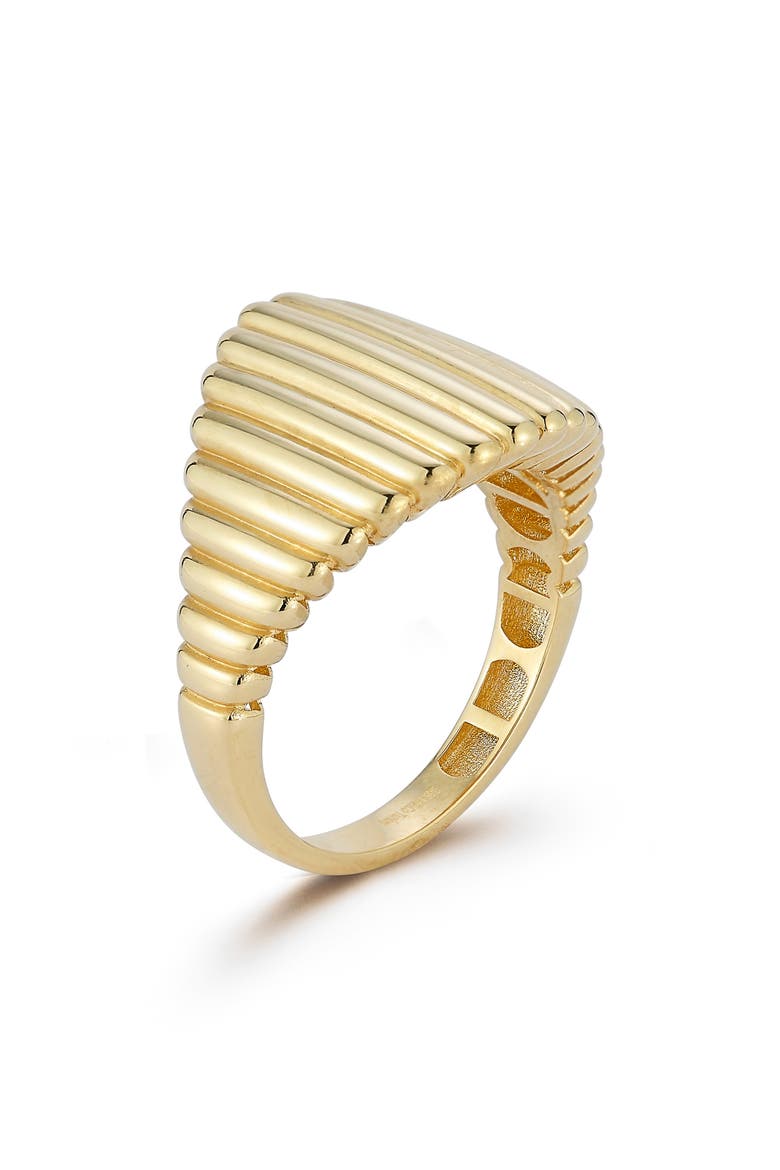 14K Gold Gradient Rib Ring, Alternate, color, GOLD