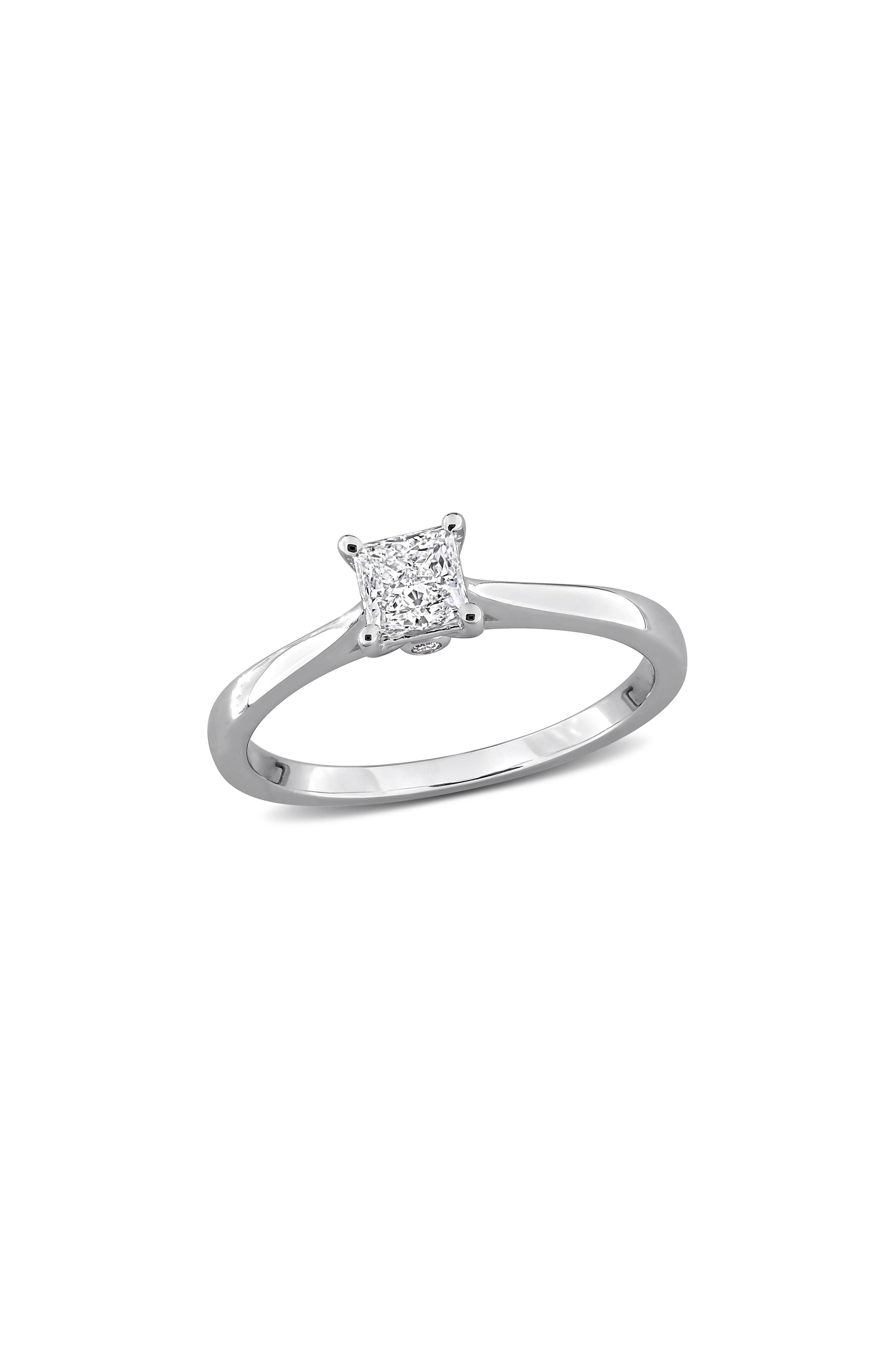 Created Forever Princess Cut Lab Grown Diamond Solitaire Ring