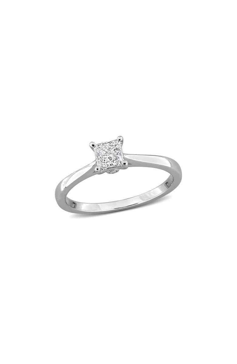 Created Forever Princess Cut Lab Grown Diamond Solitaire Ring, Main, color, 