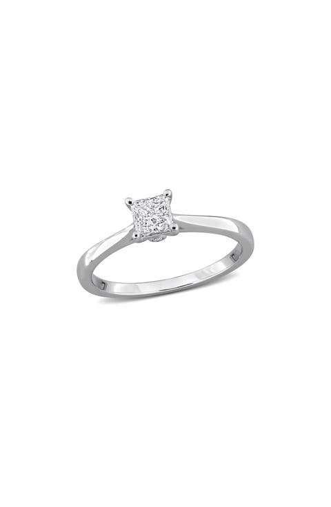 Princess Cut Lab Grown Diamond Solitaire Ring