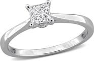Created Forever Princess Cut Lab Grown Diamond Solitaire Ring