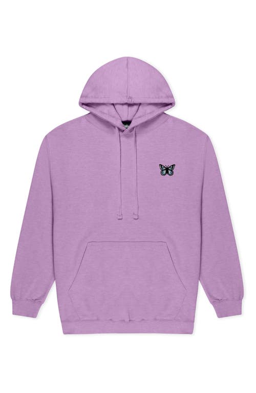 Dalix Womens Butterfly Midweight Hooded Sweatshirt In Purple