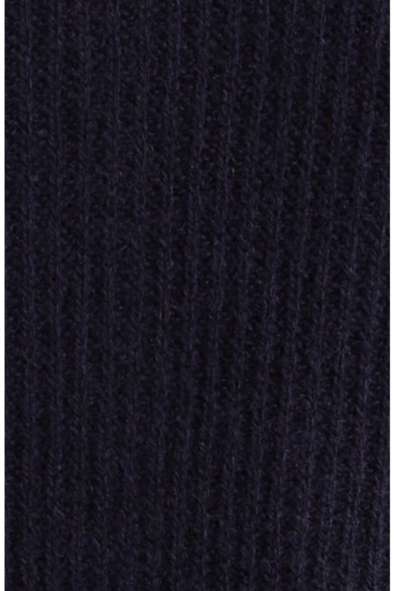 Fisherman Cashmere Zip Cardigan, Alternate, color, NAVY