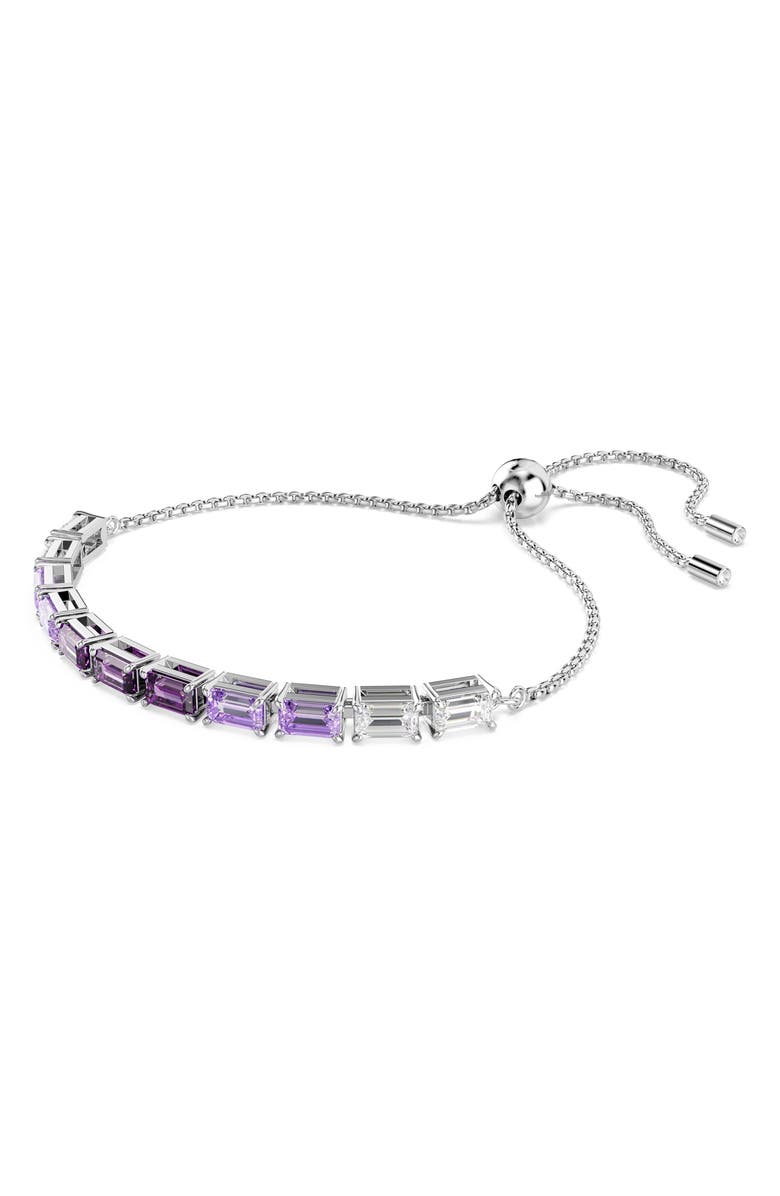 Swarovski Matrix Slider Bracelet, Alternate, color, Purple