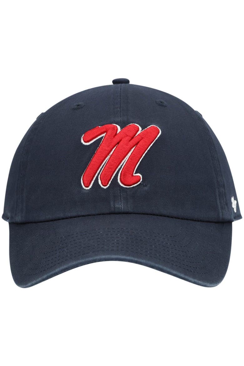 Men's '47 Navy Ole Miss Rebels Clean Up Adjustable Hat, Alternate, color, Navy