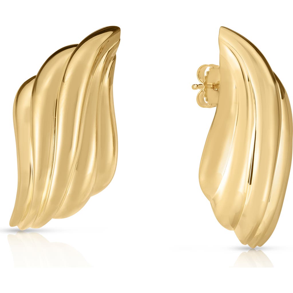 Roberto Coin Croissant Stud Earrings in Yellow Gold  product