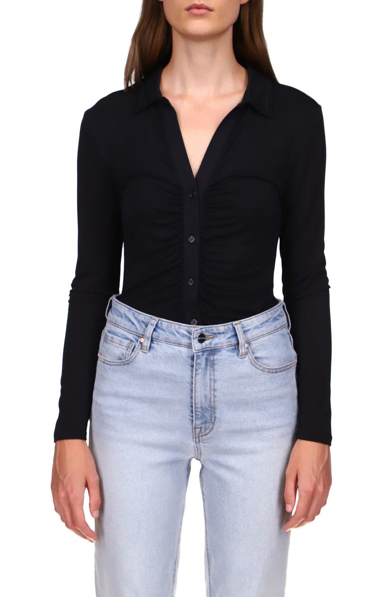 Sanctuary Dreamgirl Button-Up Top, Main, color, Black