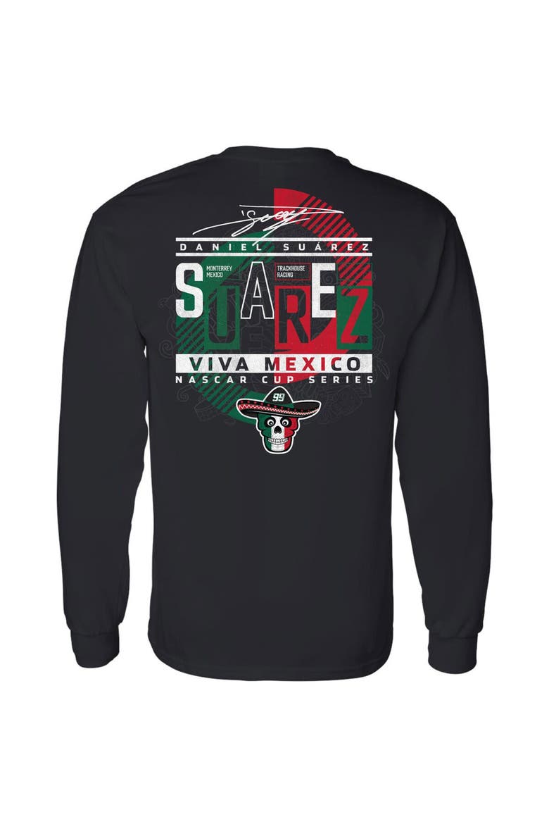 Men's Trackhouse Racing Team Collection  Black Daniel Suarez  Vivo Long Sleeve T-Shirt, Alternate, color, Black