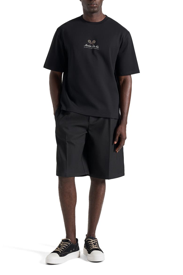 Aaron Club Saint-Tropez Cotton T-Shirt, Main, color, Black