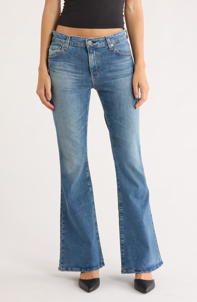 AG Mid Rise Flare Leg Jeans, Main, color, Pledge