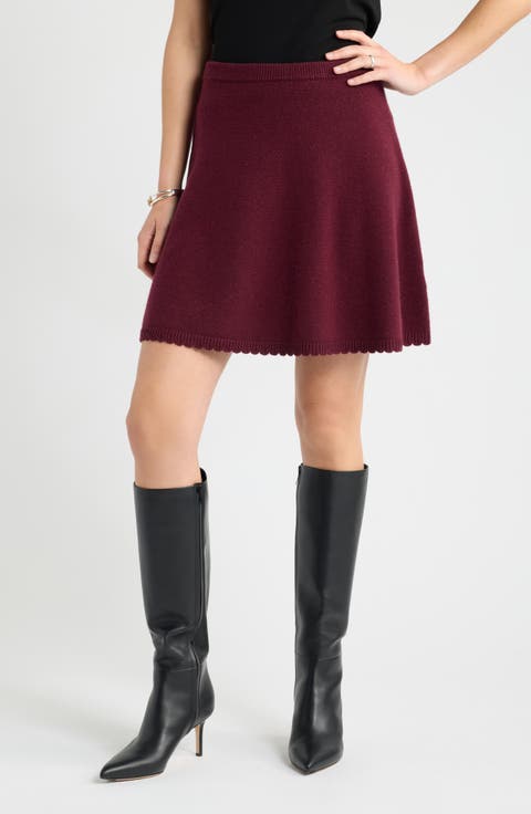 Wool Blend Miniskirt