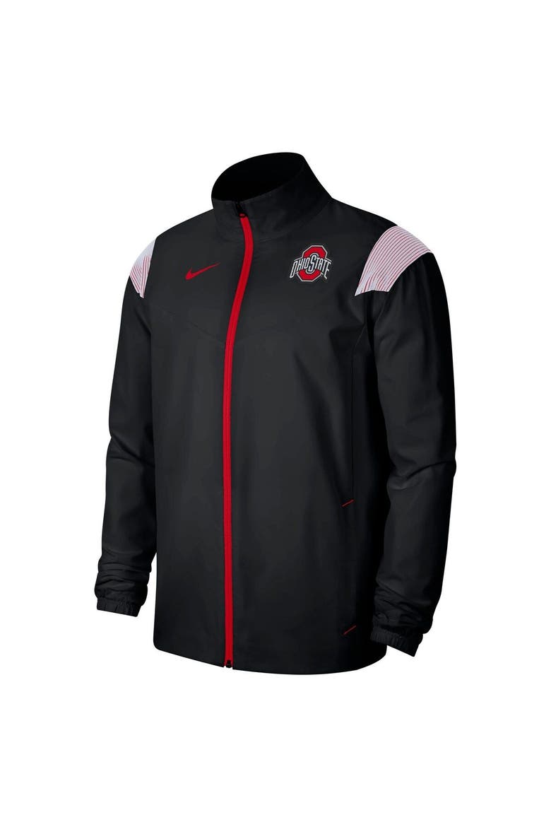 Men's Nike Black Ohio State Buckeyes Woven Full-Zip Jacket, Alternate, color, Black