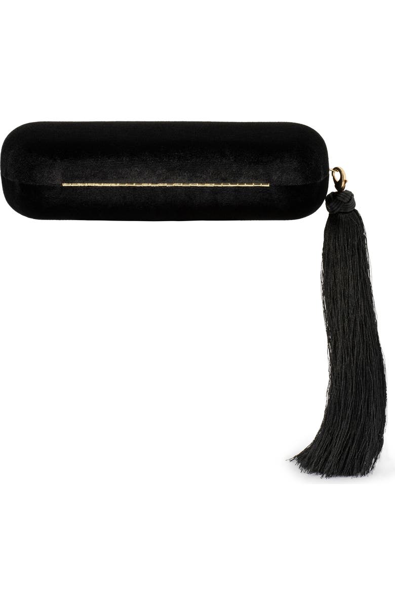 Olga Berg Matilda Velvet Clutch, Alternate, color,