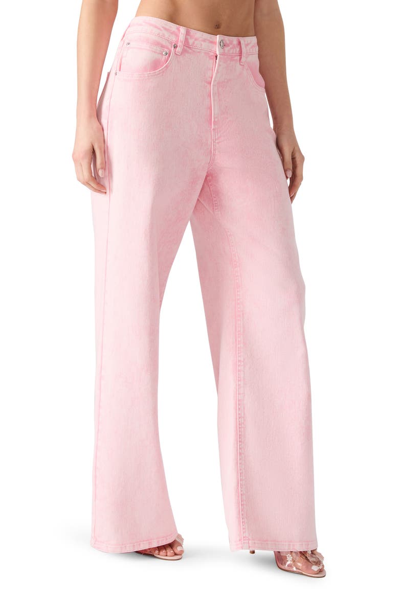 High Waist Wide Leg Jeans, Alternate, color, PRISM PINK