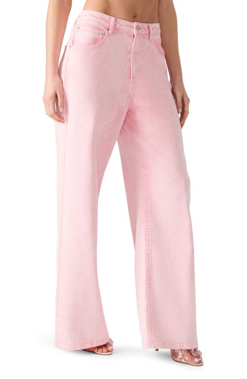 Steve Madden High Rise Wide Leg Jeans In Prism Pink In Pink