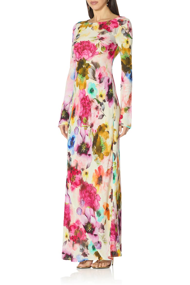 Jetta Maxi Dress, Alternate, color, WATERCOLOR BLOSSOM