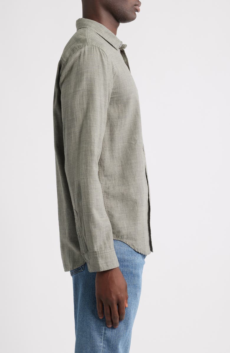 Rails Wyatt Microcheck Cotton Button-Up Shirt, Alternate, color, Spruce Etch