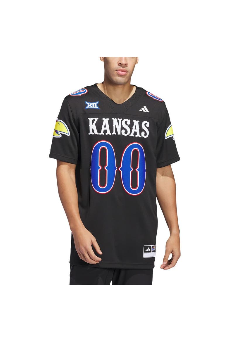 Men's adidas #00 Black Kansas Jayhawks Alternate Premier Jersey, Alternate, color, Black