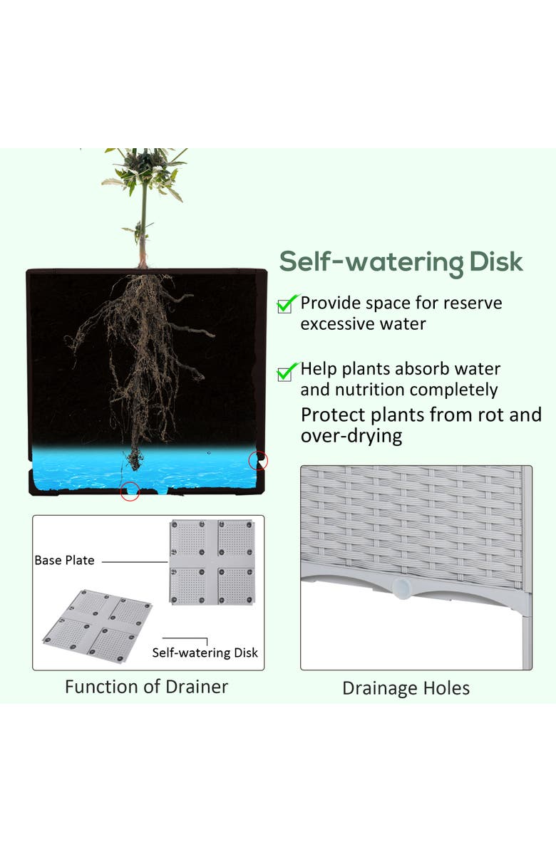 Outsunny Raised with Legs, Raised Bed to Grow Flowers, Herbs & Vegetables Garden Bed, Alternate, color, Gray