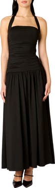 Nia Delphine Maxi Halter Dress