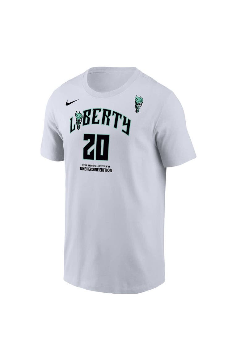 Men's Nike Sabrina Ionescu White New York Liberty Heroine Edition Name & Number T-Shirt, Alternate, color, White