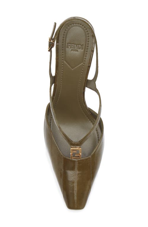 Fendi Ffold Genuine Eel Pump In Green