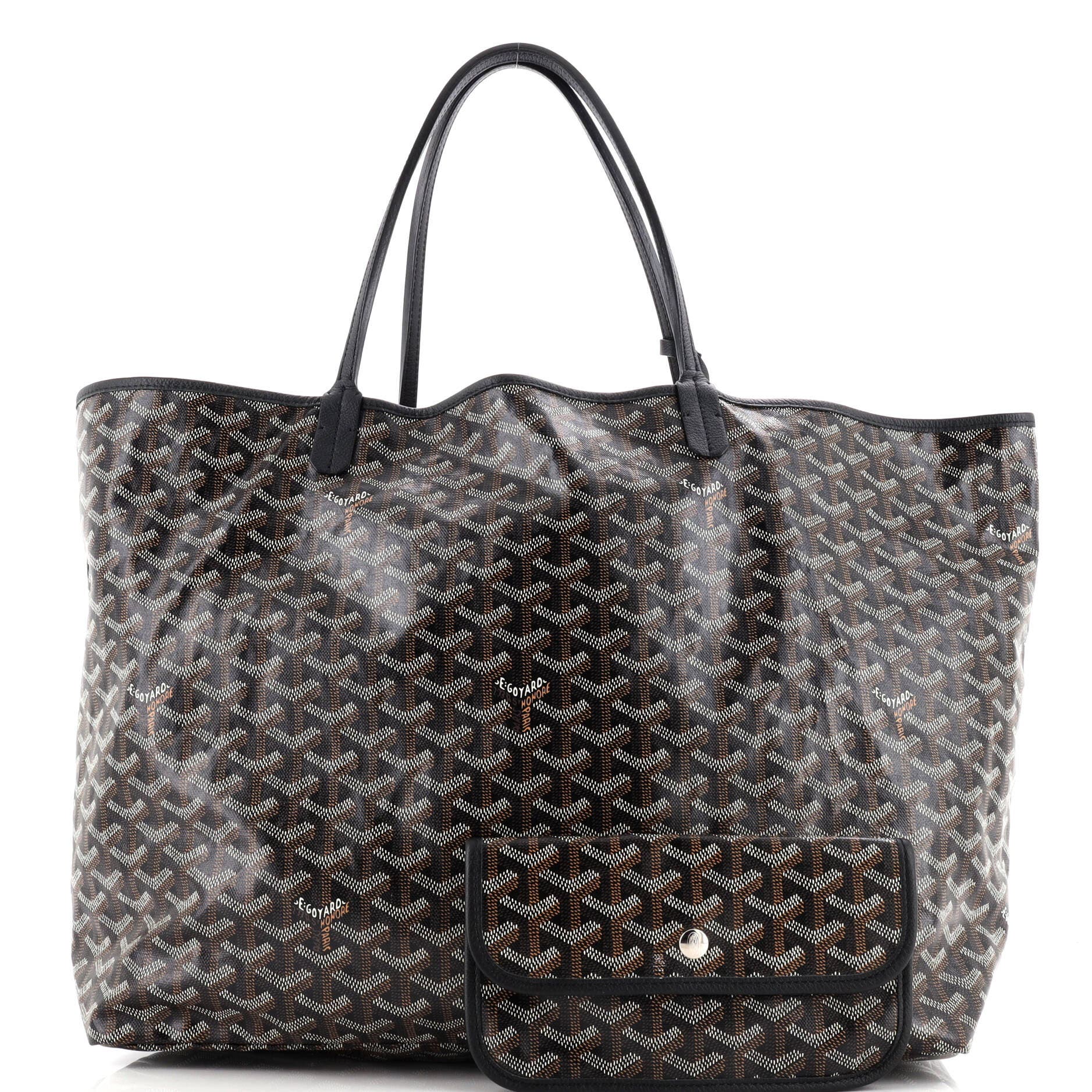 Pre-Owned Goyard Saint Louis Tote Coated Canvas XXL, Alternate, color, Black