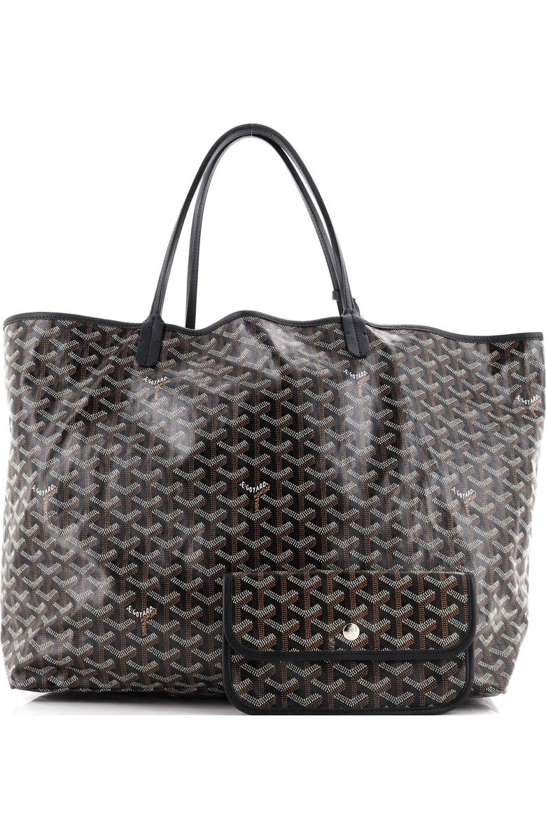 Pre-Owned Goyard Saint Louis Tote Coated Canvas XXL, Alternate, color, Black