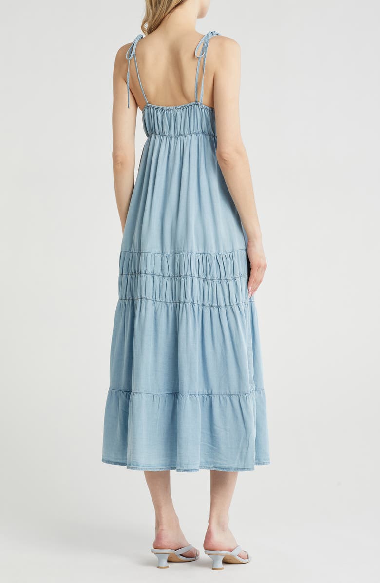 Blu Pepper Tie Strap Tiered Midi Dress, Alternate, color,