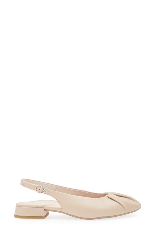 Paul Green Adele Slingback Flat In Biscuit Soft Nappa